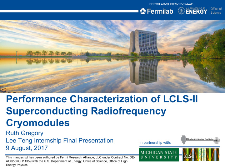 performance characterization of lcls ii superconducting