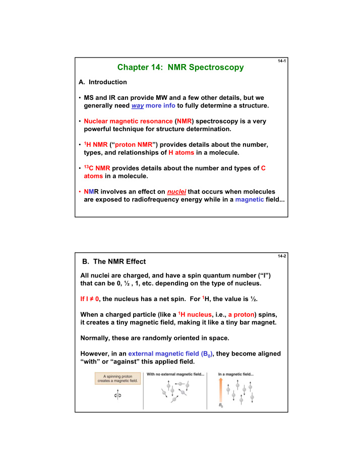 chapter 14 nmr spectroscopy