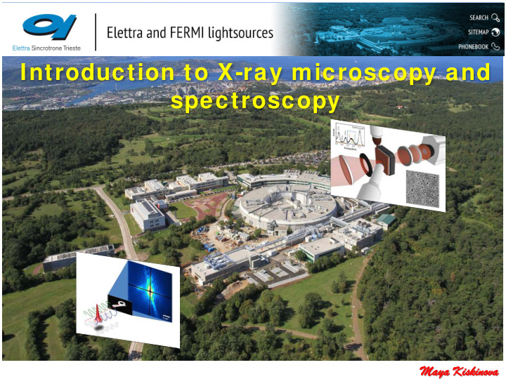introduction to x ray microscopy and spectroscopy