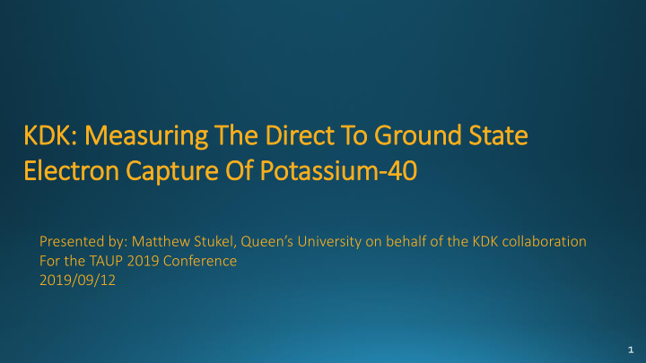 electron capture of potassium 40 40