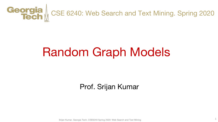 random graph models