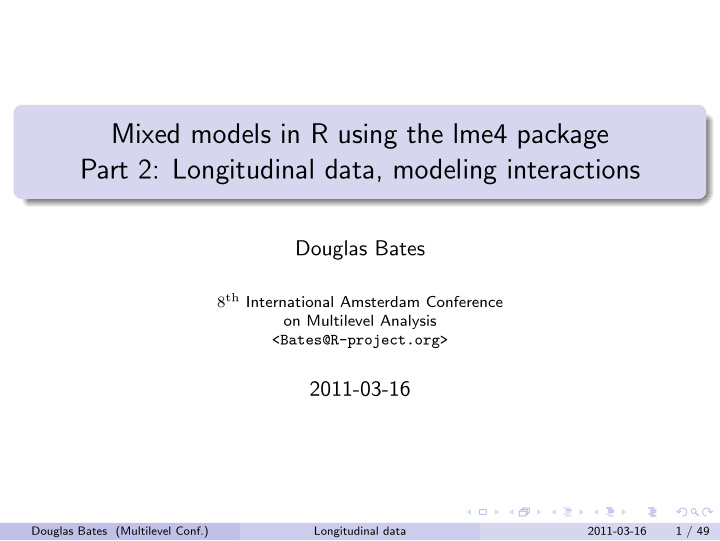 mixed models in r using the lme4 package part 2