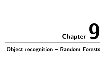 Chapter 9  Object recognition  Random Forests  9.9 Random forests  2  9.9  Random forests