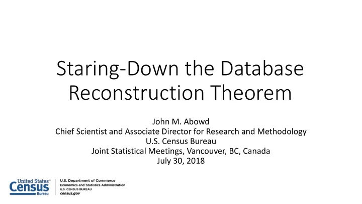 reconstruction theorem