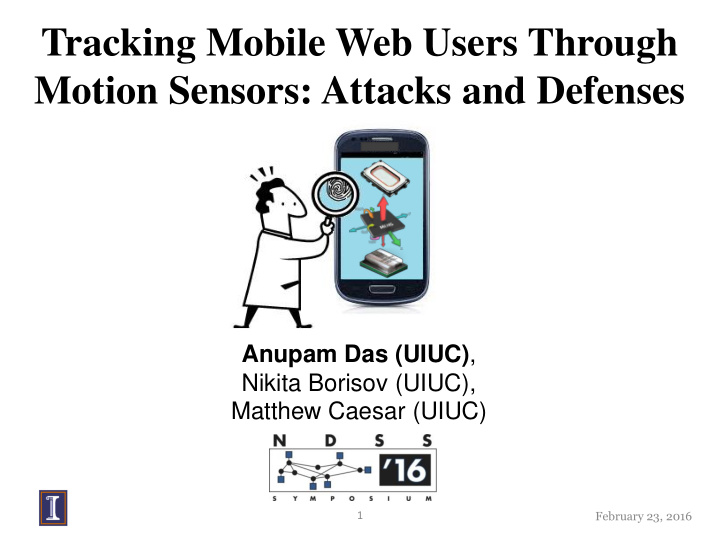 motion sensors attacks and defenses