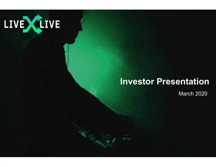 investor presentation