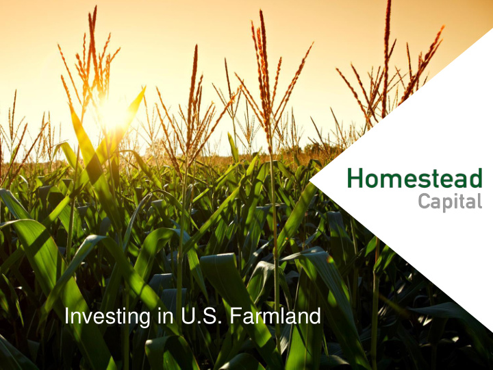 investing in u s farmland table of contents
