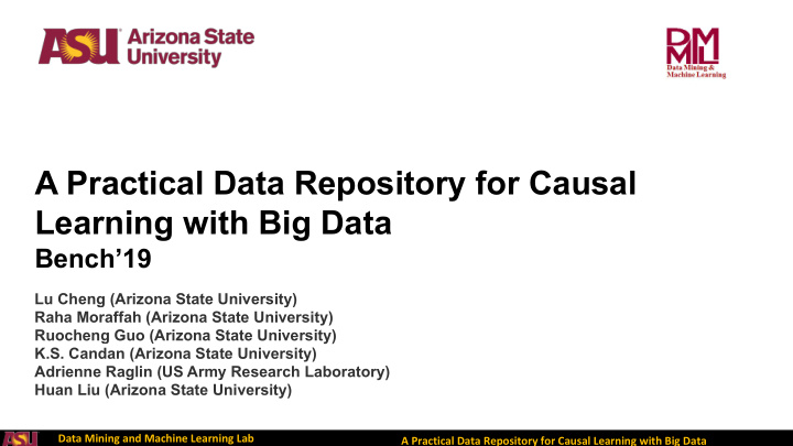 a practical data repository for causal learning with big