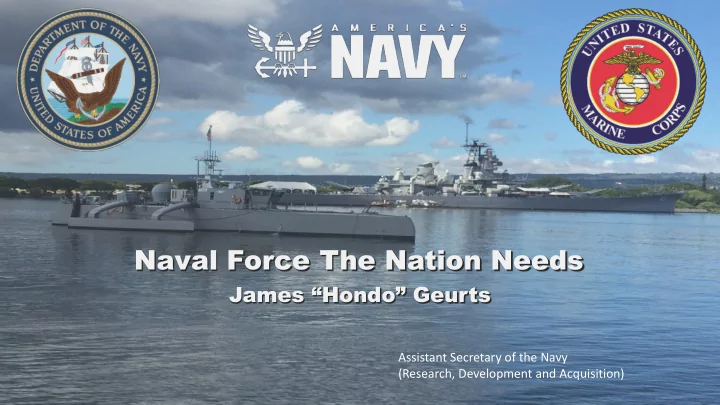 naval force the nation needs