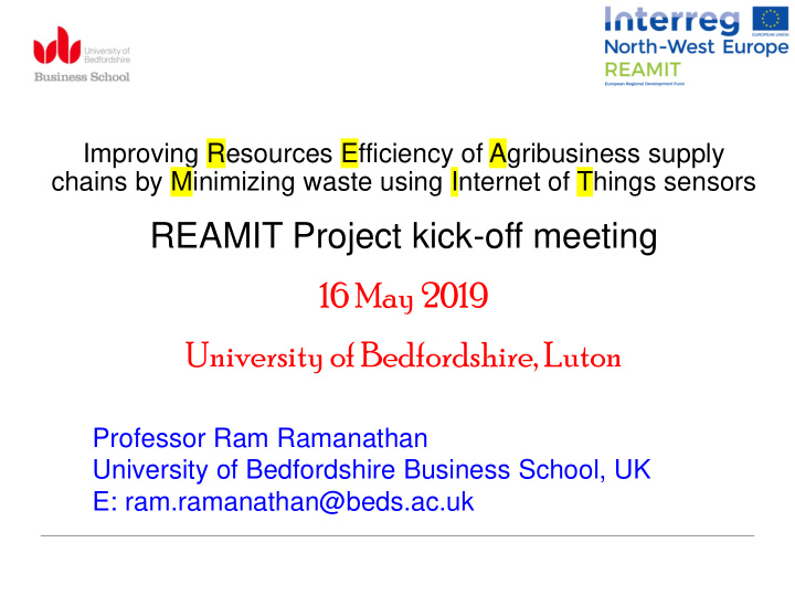 reamit project kick off meeting