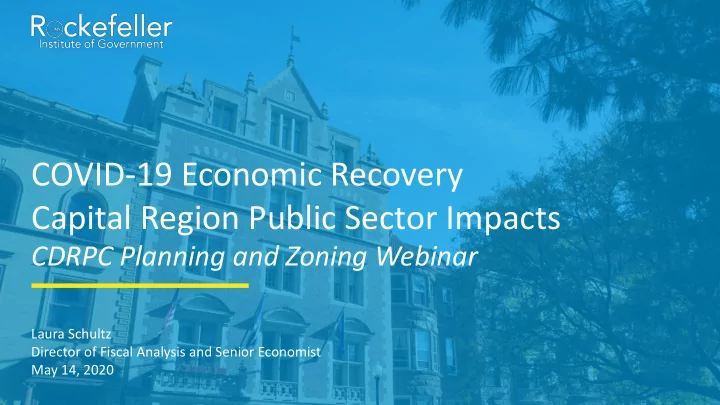 covid 19 economic recovery capital region public sector