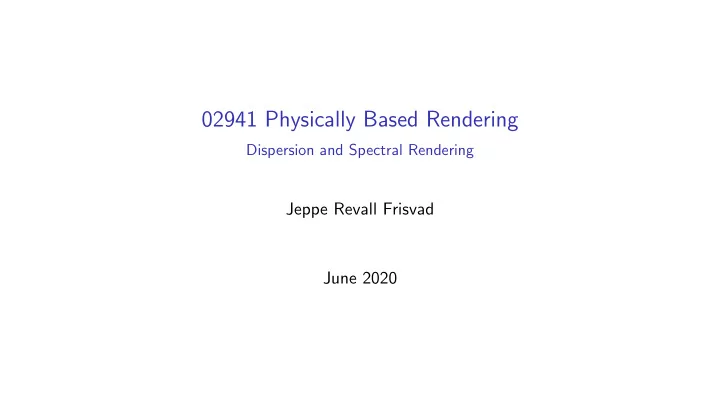 02941 physically based rendering
