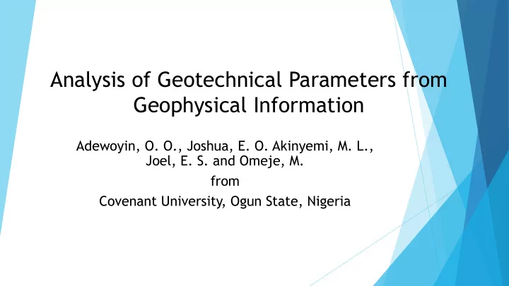 geophysical information