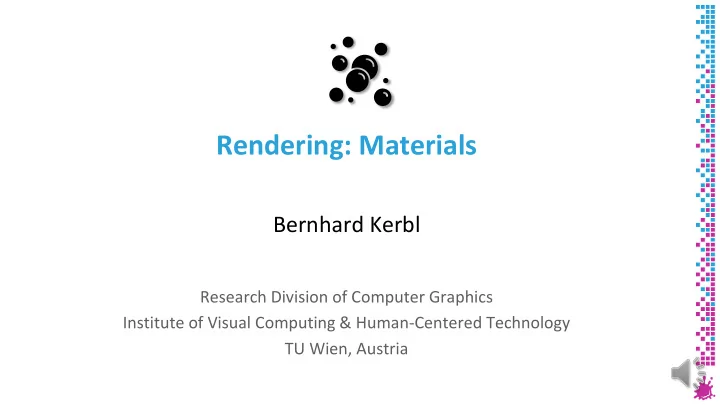 rendering materials