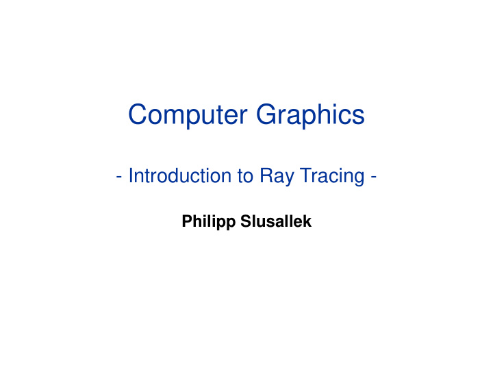computer graphics