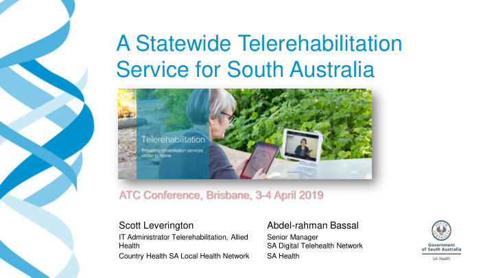 a statewide telerehabilitation service for south australia