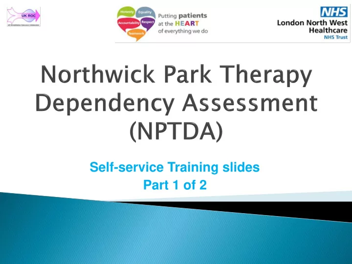 self service training slides part 1 of 2