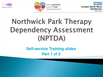 Self-service Training slides  Part 1 of 2  Overview  Structure of tool/scoring system