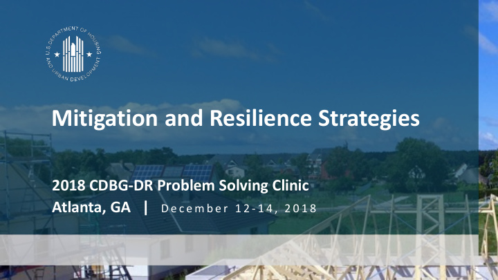mitigation and resilience strategies