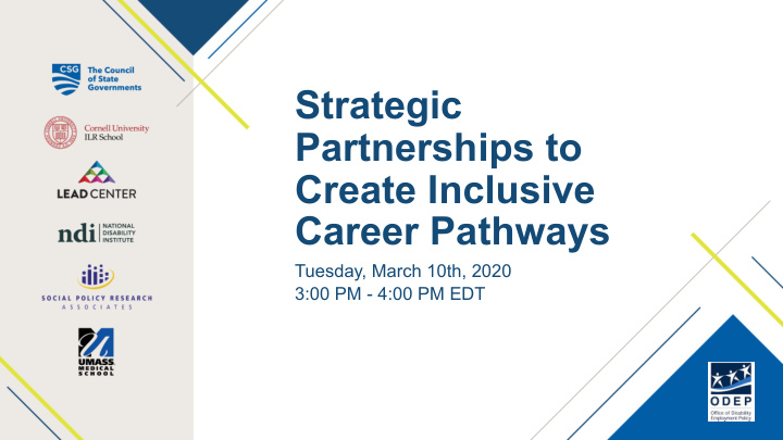 strategic partnerships to create inclusive career pathways