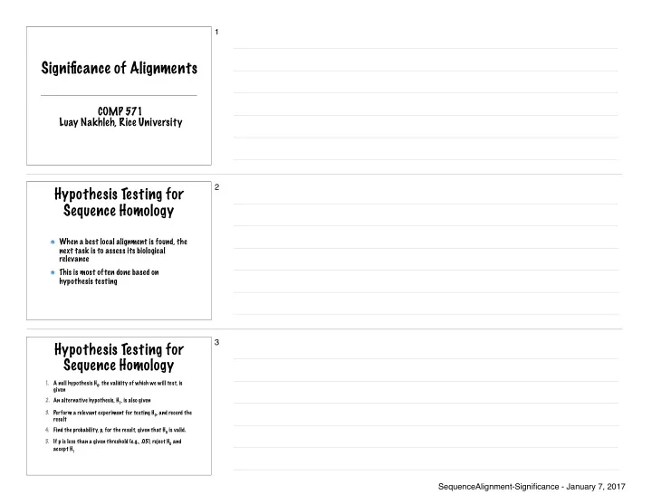 significance of alignments
