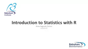 Introduction to Statistics with R  Anne Segonds-Pichon  v2019-07  Outline of the course    Short