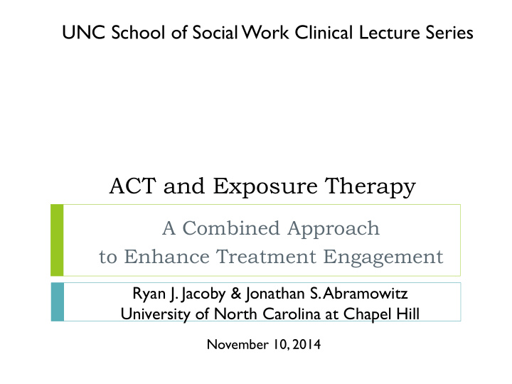 act and exposure therapy