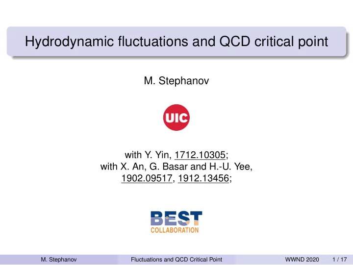 hydrodynamic fluctuations and qcd critical point