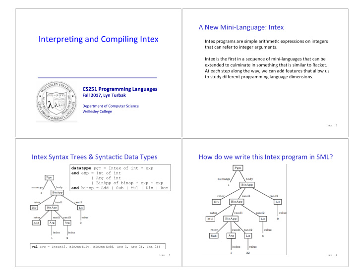 interpre ng and compiling intex