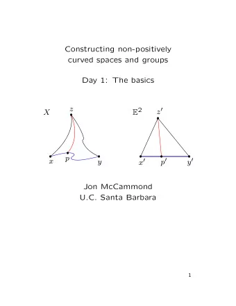 Outline  I. CAT(  ) and  -hyperbolic  II.  Curvature conjecture  III.  Decidability issues  IV.