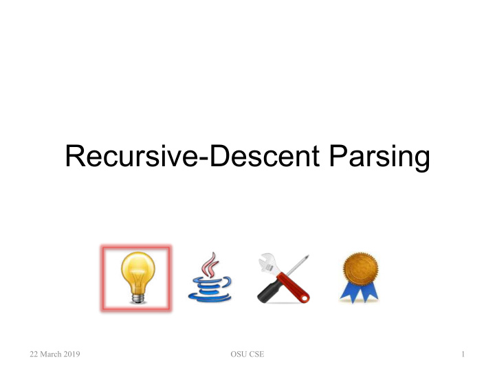 recursive descent parsing