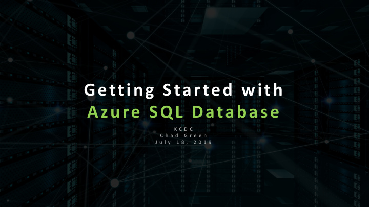 getting started with azure sql database