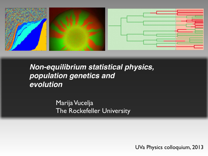 non equilibrium statistical physics population genetics