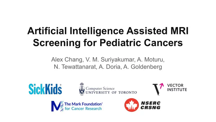 artificial intelligence assisted mri screening for