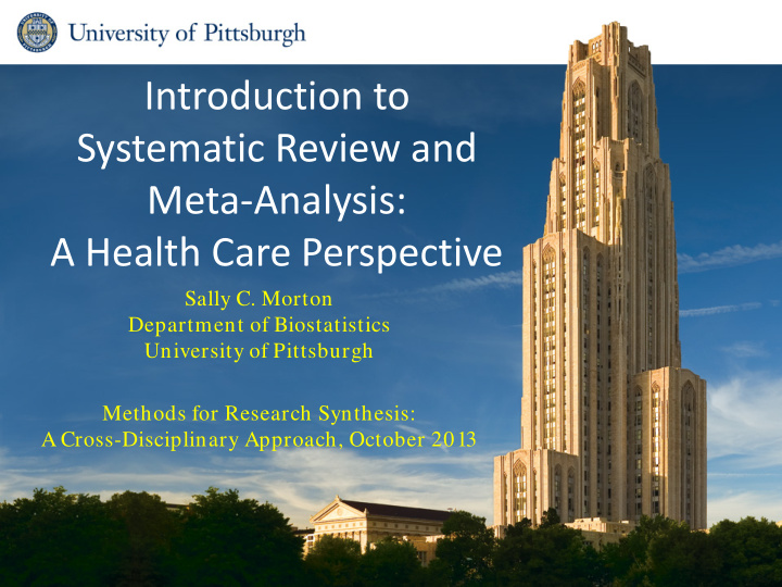 introduction to systematic review and meta analysis a