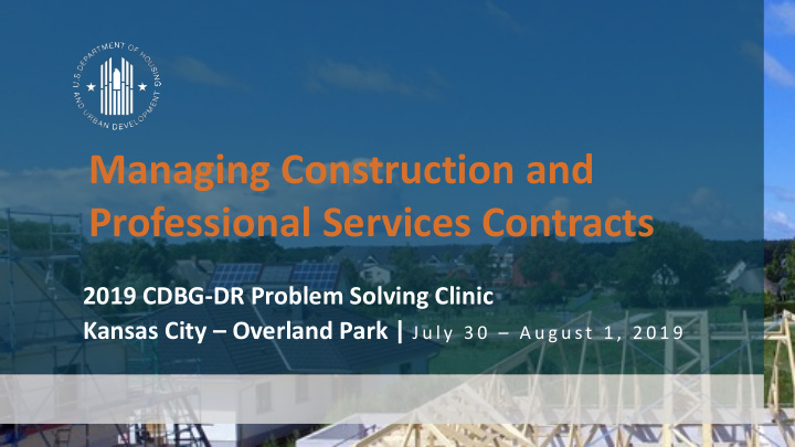 managing construction and professional services contracts