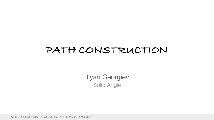 path construction