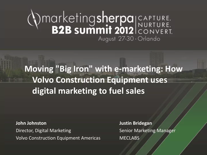 moving big iron with e marketing how volvo construction