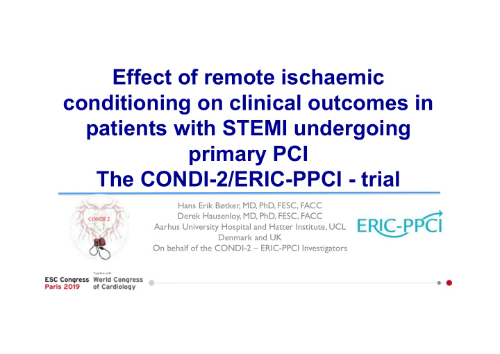 effect of remote ischaemic conditioning on clinical