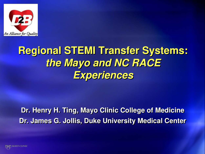 regional stemi transfer systems regional stemi transfer
