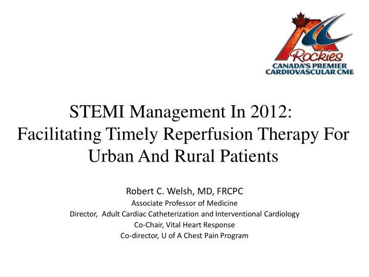 stemi management in 2012 facilitating timely reperfusion