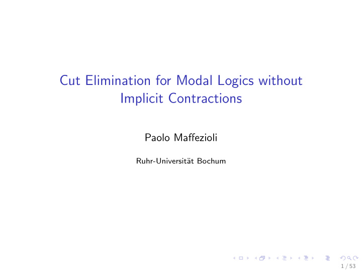 cut elimination for modal logics without implicit
