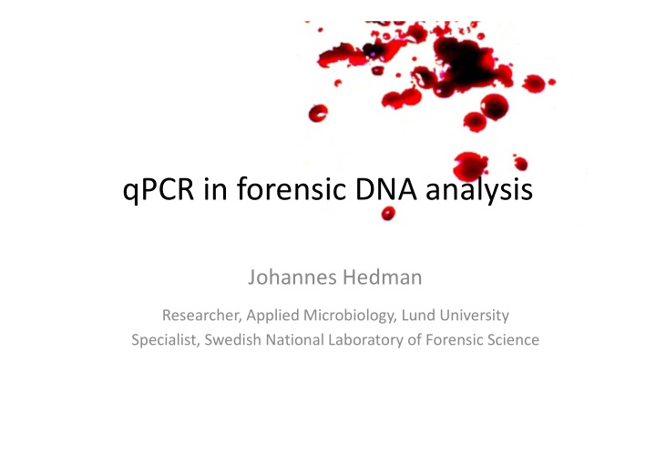 qpcr in forensic dna analysis