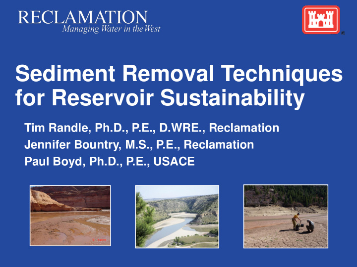 sediment removal techniques