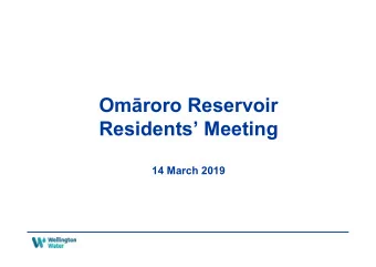 Omroro Reservoir  Residents Meeting  14 March 2019