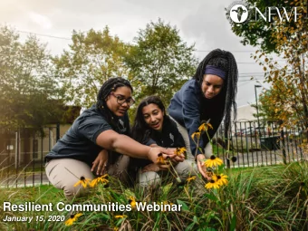 Resilient Communities Webinar  January 15, 2020  1  Thank you for joining us!  All phone lines