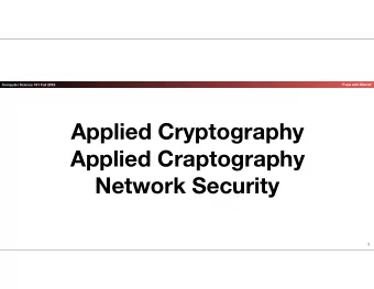 Applied Cryptography   Applied Craptography  Network Security  1 Meme of the   Day  Computer