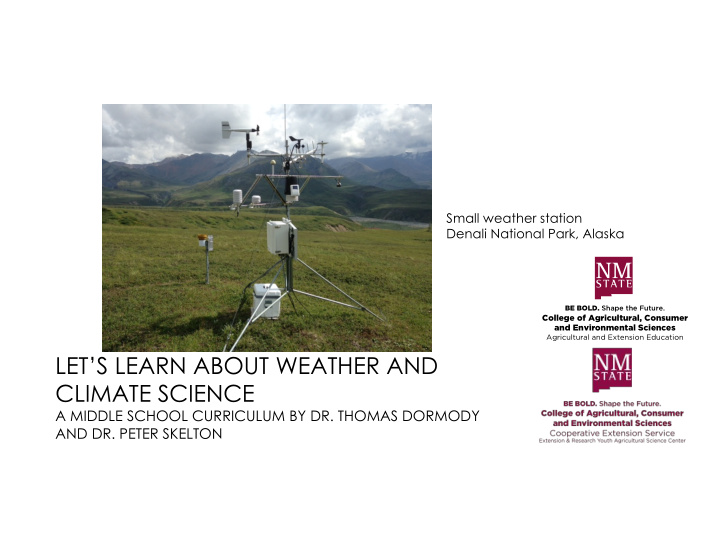 let s learn about weather and climate science