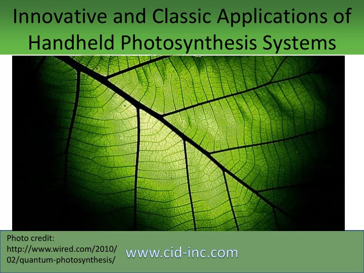 innovative and classic applications of handheld