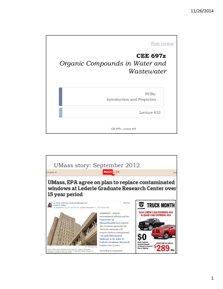 organic compounds in water and wastewater